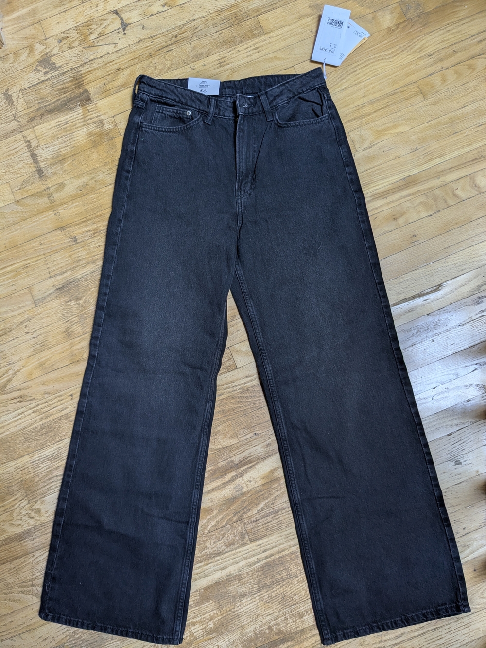 H&M Women's Black Wide-Leg Jeans